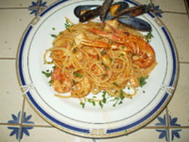 Spaghetti aux fruits de mer