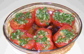 Tomates au lard