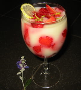 Cr�me vanill�e aux fraises