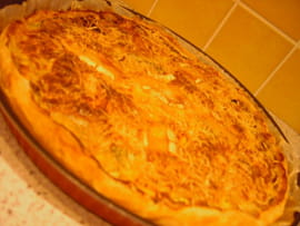 Tarte � la courgette et  au poivron