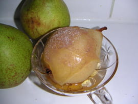 Poires poch�es aux �pices