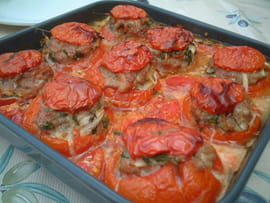 Tomates farcies aux trois poissons