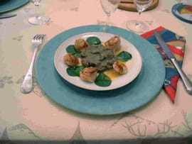 Saint-Jacques au caviar d aubergine