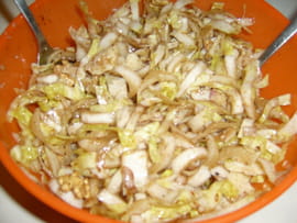 Salade croquante d endives aux noix et parmesan
