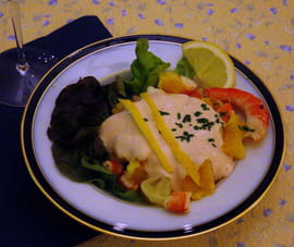Salade de crevettes et agrumes