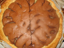 Tarte m�lleuse chocolat/poires