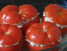 Tomates farcies au ch�vre frais