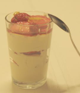 Cr�me de mascarpone aux fraises et citron