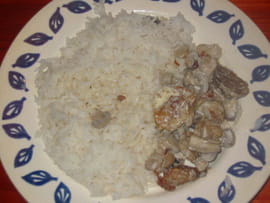 Poulet � la cr�me et aux champignons