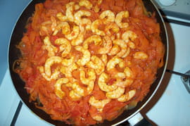 Crevettes et carottes au curry