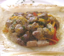 Papillotes de porc aux agrumes