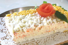 Entremets au crabe