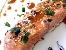 Pav�s de saumon caram�lis�s
