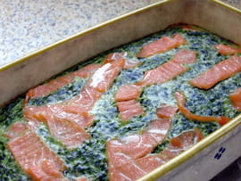 Flan d �pinards au saumon fum�