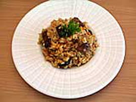 Risotto aux champignons et aux �pinards