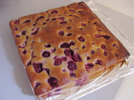 G�teau moelleux aux framboises