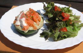 Mousse d avocat au saumon fum�
