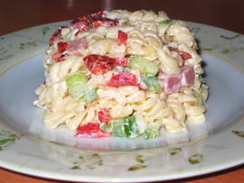 P�tes en salade multicolore