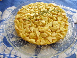 Flan aux pommes et au romarin