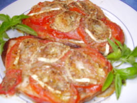 Tartine-pizza au ch�vre