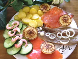 Assiette de poissons fum�s