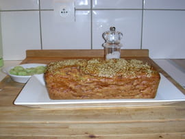 Cake poireaux/lardons et graines