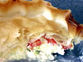 Tarte croustillante courgette et tomate