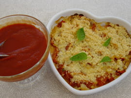 Tomates et basilic en crumble
