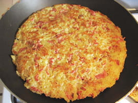 Galette de pommes de terre aux lardons