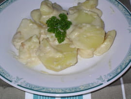 Pommes de terre � la cr�me et  au fromage