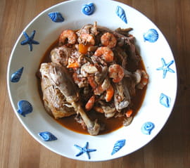 Poulet aux gambas