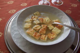 Bouillon aux petits carreaux