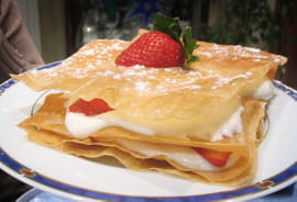 Millefeuille a�rien aux fraises