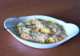 Gratin de crevettes aux carottes et surimi