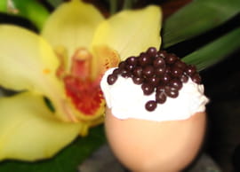 Oeuf au caviar de chocolat