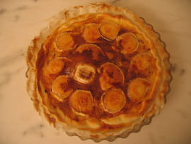 Quiche au ch�vre et aux lardons