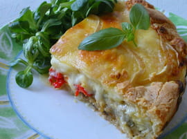 Tarte aux légumes et raclette