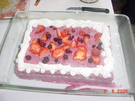G�teau de mousse de fruits rouges