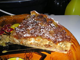 Tarte � la rhubarbe et au pain d �pice