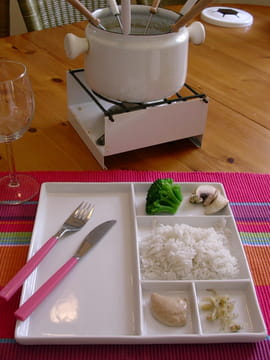 Fondue de porc � la chinoise sauce cacahu�te-coco
