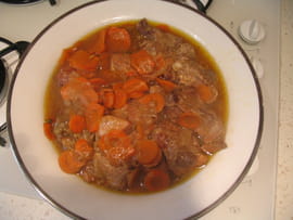 Saut� de veau aux carottes