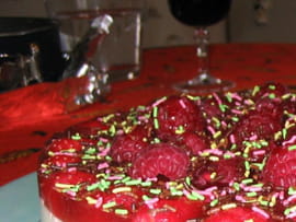 Cheesecake en cama�eu de fruits