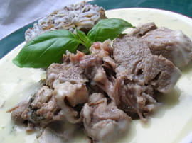 Blanquette d agneau au basilic