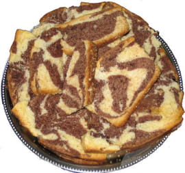 Gateau marbr� chocolat/vanille