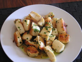 Lamelles de seiche � la sauce verte
