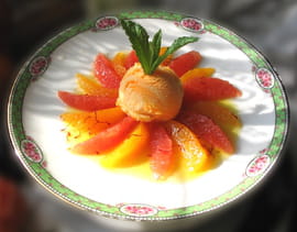 Salade fra�cheur d agrumes aux pistils de safran