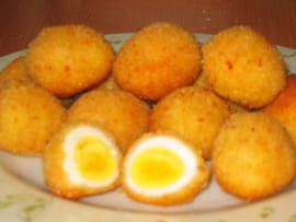 Oeufs de caille pan�s