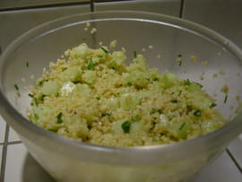 Salade de boulghour et concombre