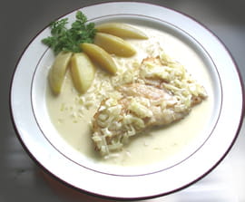Flanc de turbot, beurre blanc au Riesling