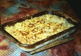 Gratin de fromage et de jambon